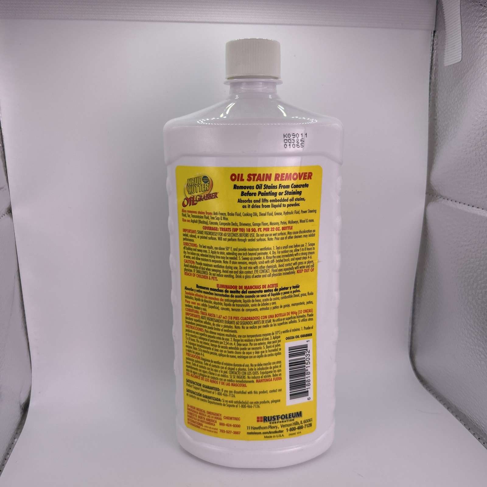 Krud Kutter Oil Grabber Stain Remover Absorbs Lifts Stains Biodegradable 32oz