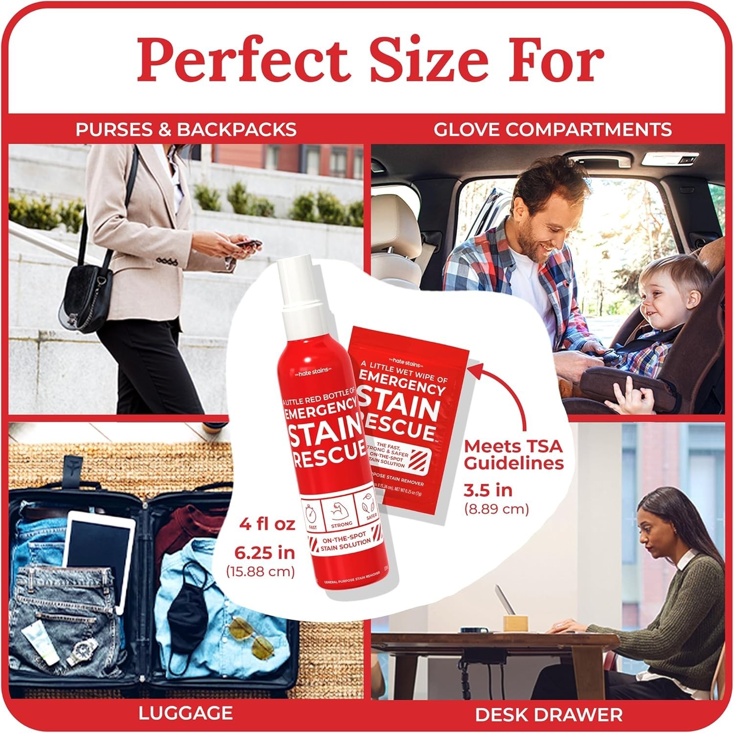 Travel-Ready 4 Fl Oz Stain Remover Spray – Fast Action for Clothes & Upholstery