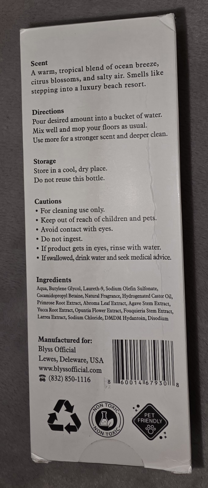 New Blyss Mop Soap Brazilian Waves 16.9 Fl Oz Exp 2/3/2029