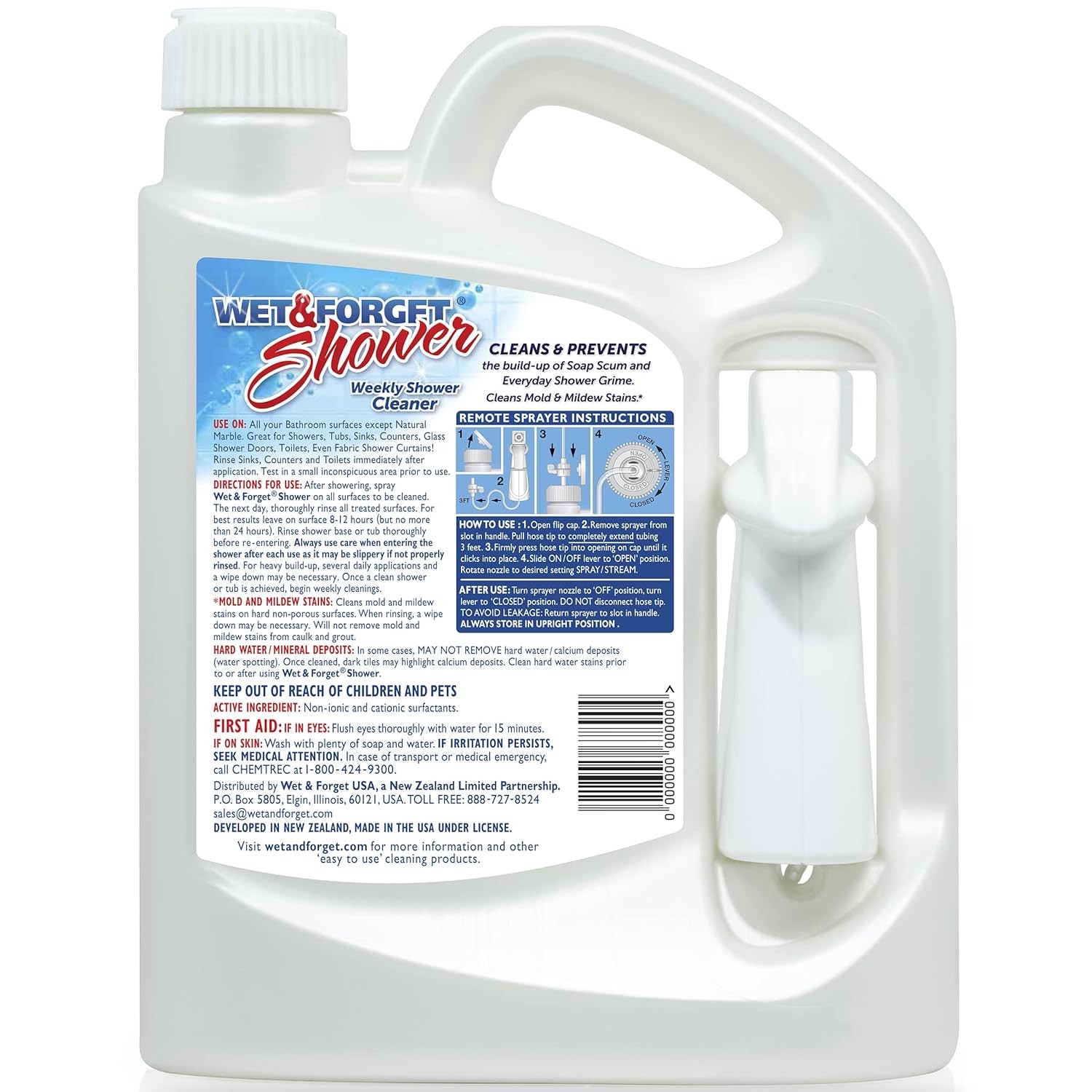Wet and Forget Shower Cleaner Spray No Scrub Weekly Bathroom 64 oz (75 chars)