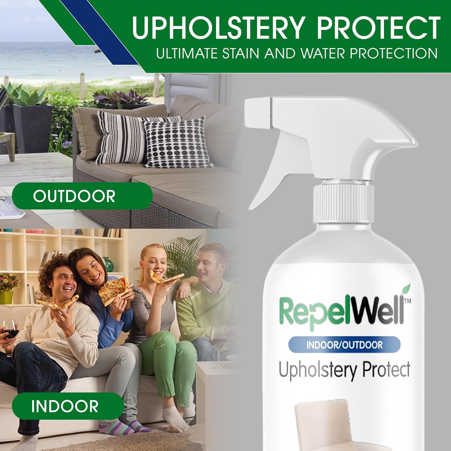 Eco-Friendly Upholstery Protect Stain & Water Repellent Spray 24Oz – Non-Toxic,