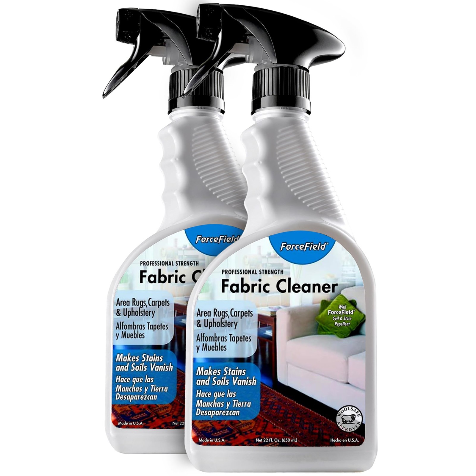 Fabric Cleaner Spray – Deep Clean & Protect – 22oz (2 Pack) – Stain Remover