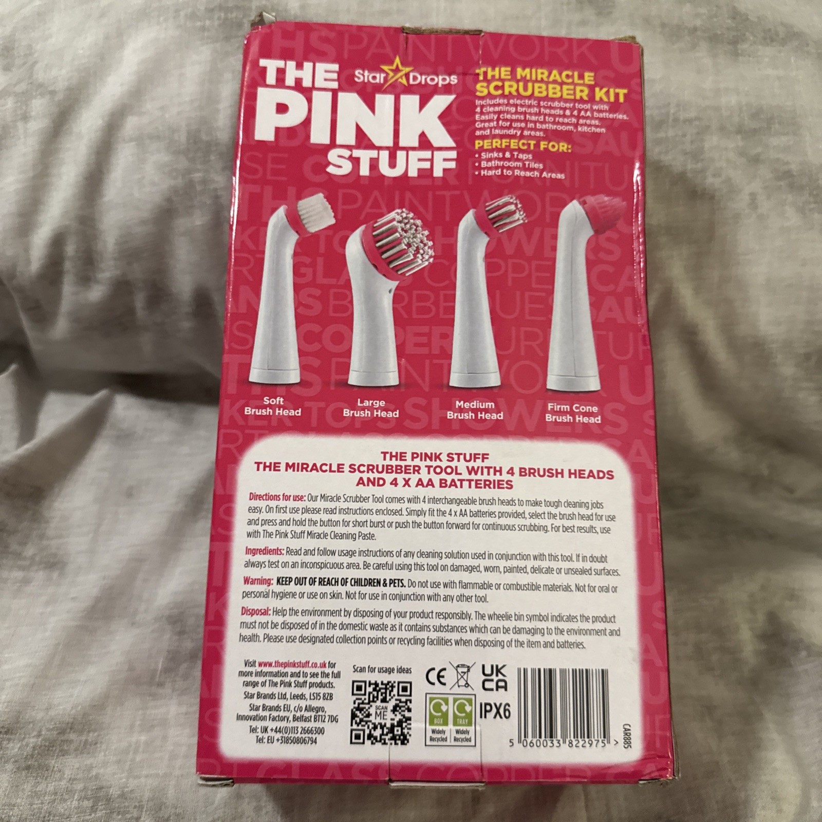 The Pink Stuff Miracle Scrubber Kit – 4 Cleaning Brush Heads