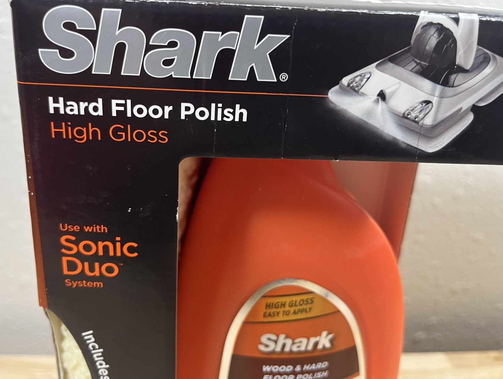 Shark Professional Wood & Hard Floor Polish – Sonic Duo – 28 Oz With Pad