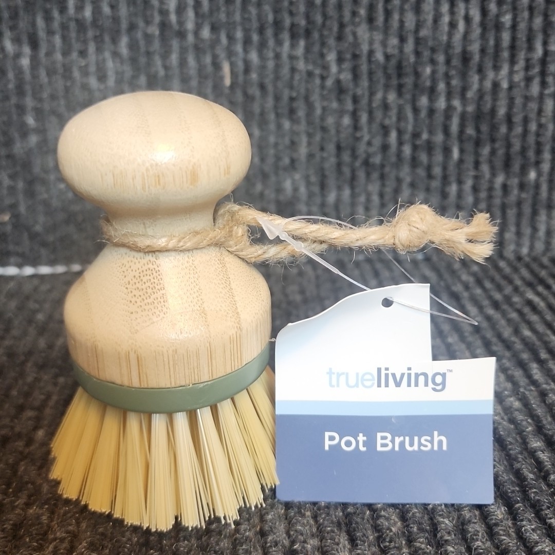 Bamboo Pot Brush – Durable Kitchen Scrub 2PC