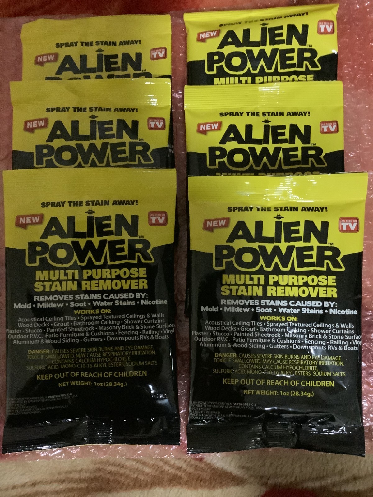 Alien Power Cleaner 6 Pack Refill Packets Only Refills Makes 144 Fl Oz !