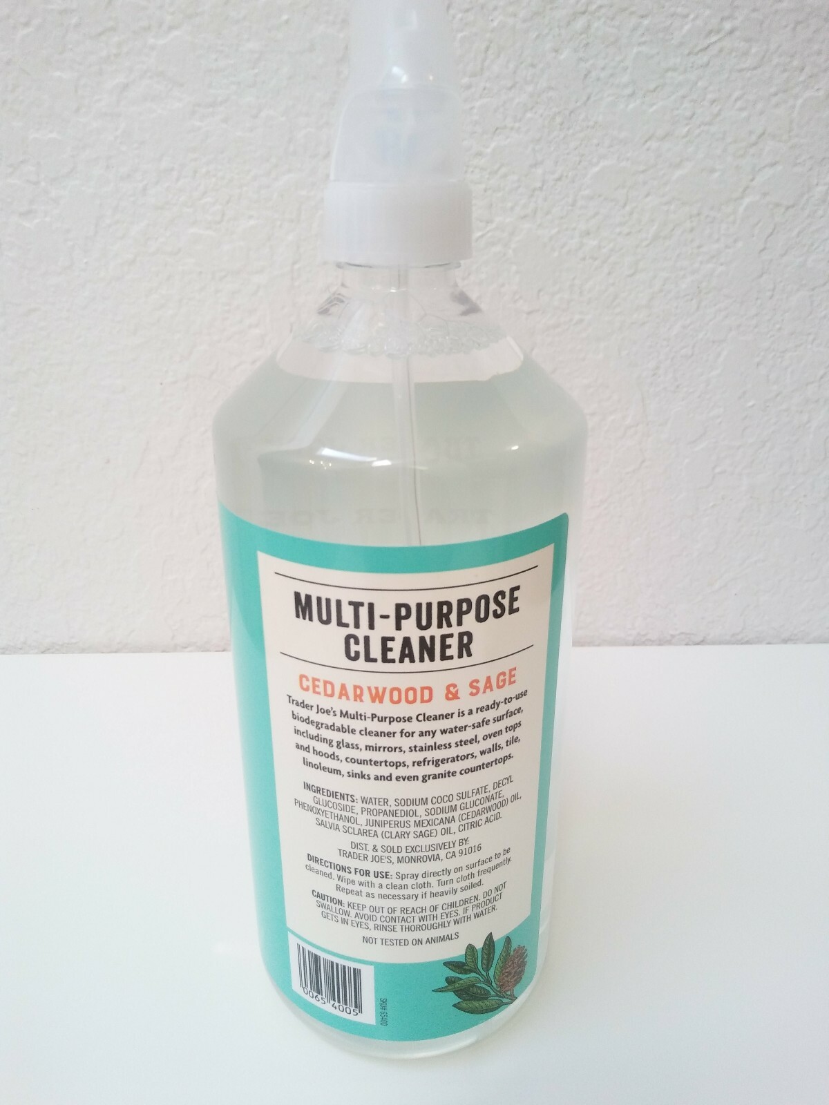 2 Pack Trader Joe’s Multi-Purpose Cleaner Cedarwood & Sage Plant Derived 34 oz