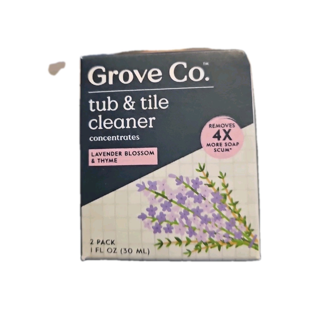 Grove Co. Tub & Tile Cleaning Concentrate – Lavender – 2pk/1fl oz Each
