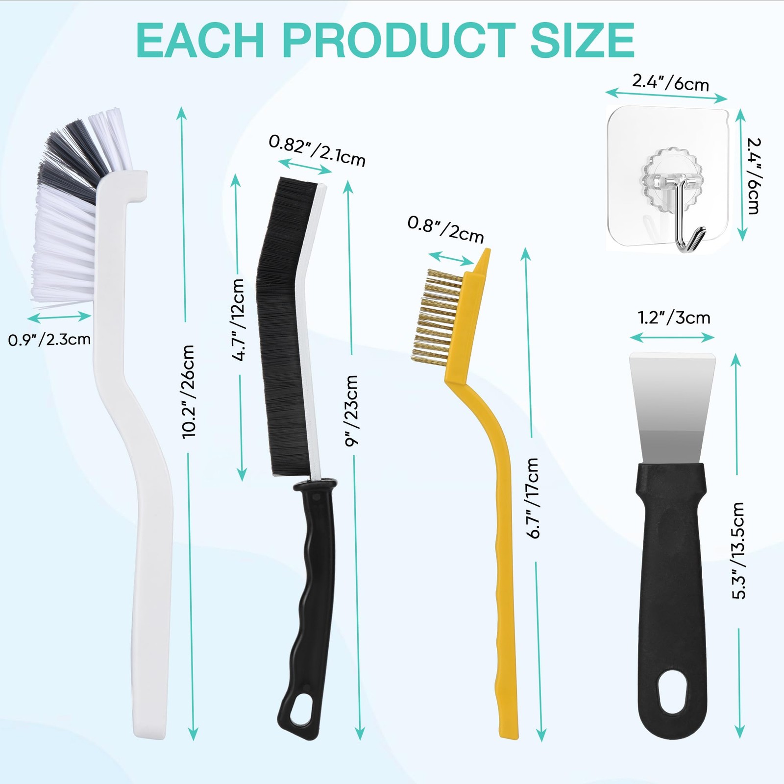 Crevice Cleaning Brush,12 Pcs Cleaning Supplies Cleaning Brush Tools,Hard Bri…