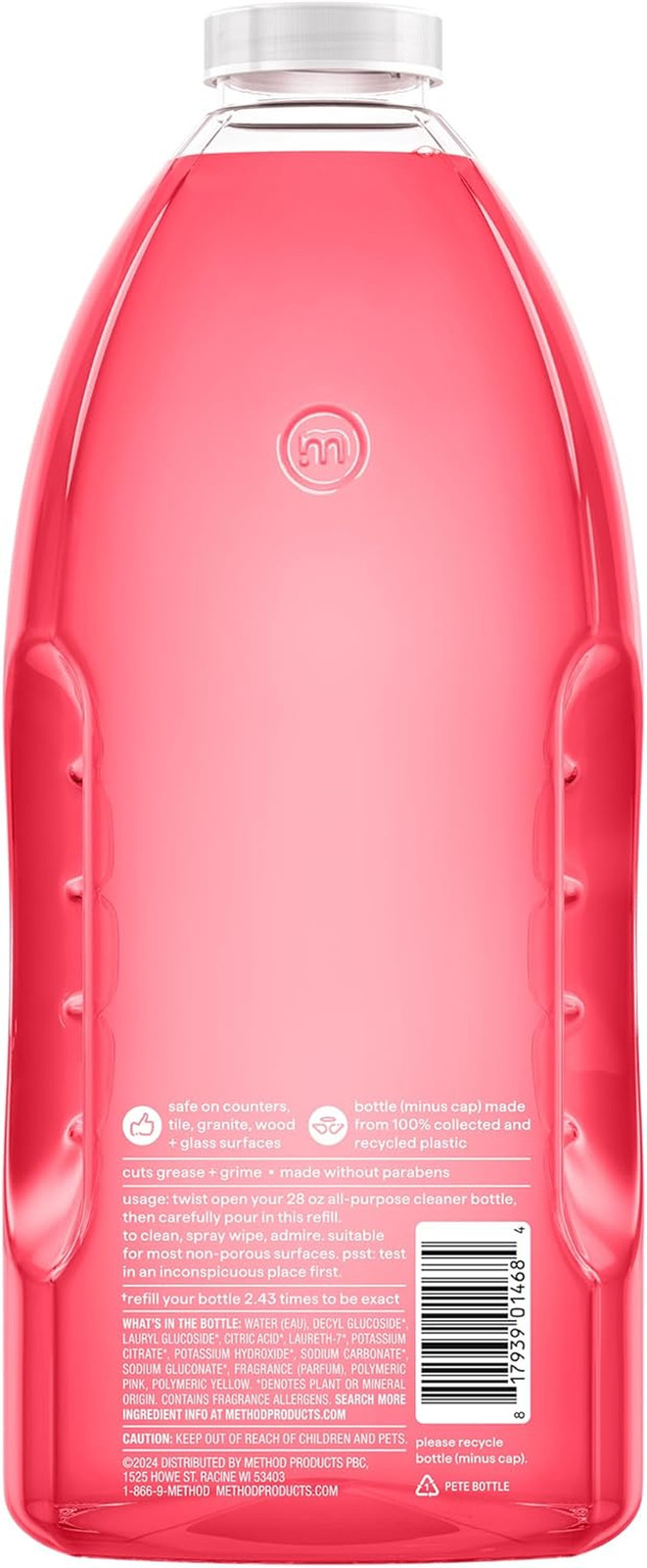 Method All-Purpose Cleaner Refill, Pink Grapefruit – Cuts Grease & Grime on Coun