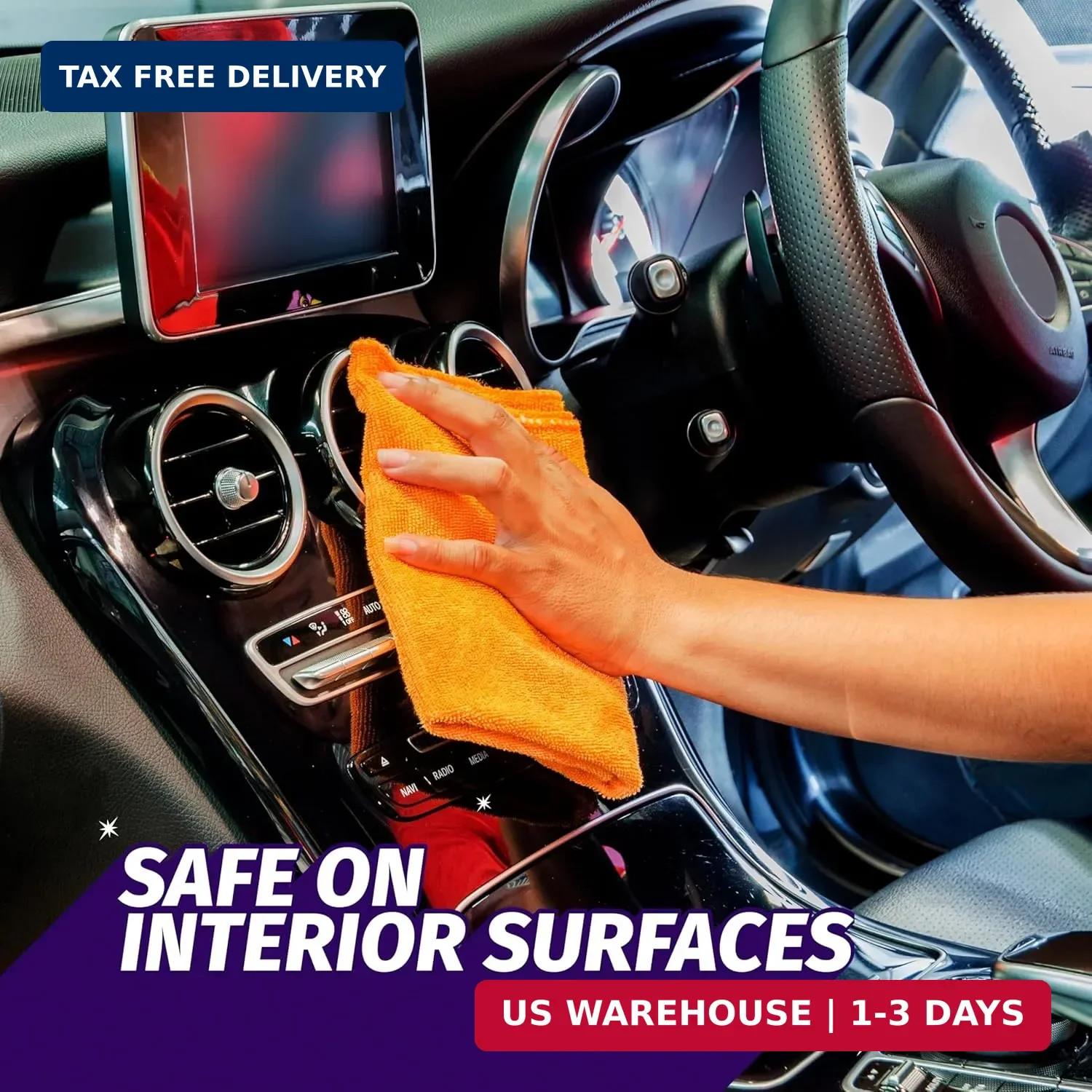 Windex Automotive Car Window and Glass Cleaner, Streak-Free Shine for Car Glass