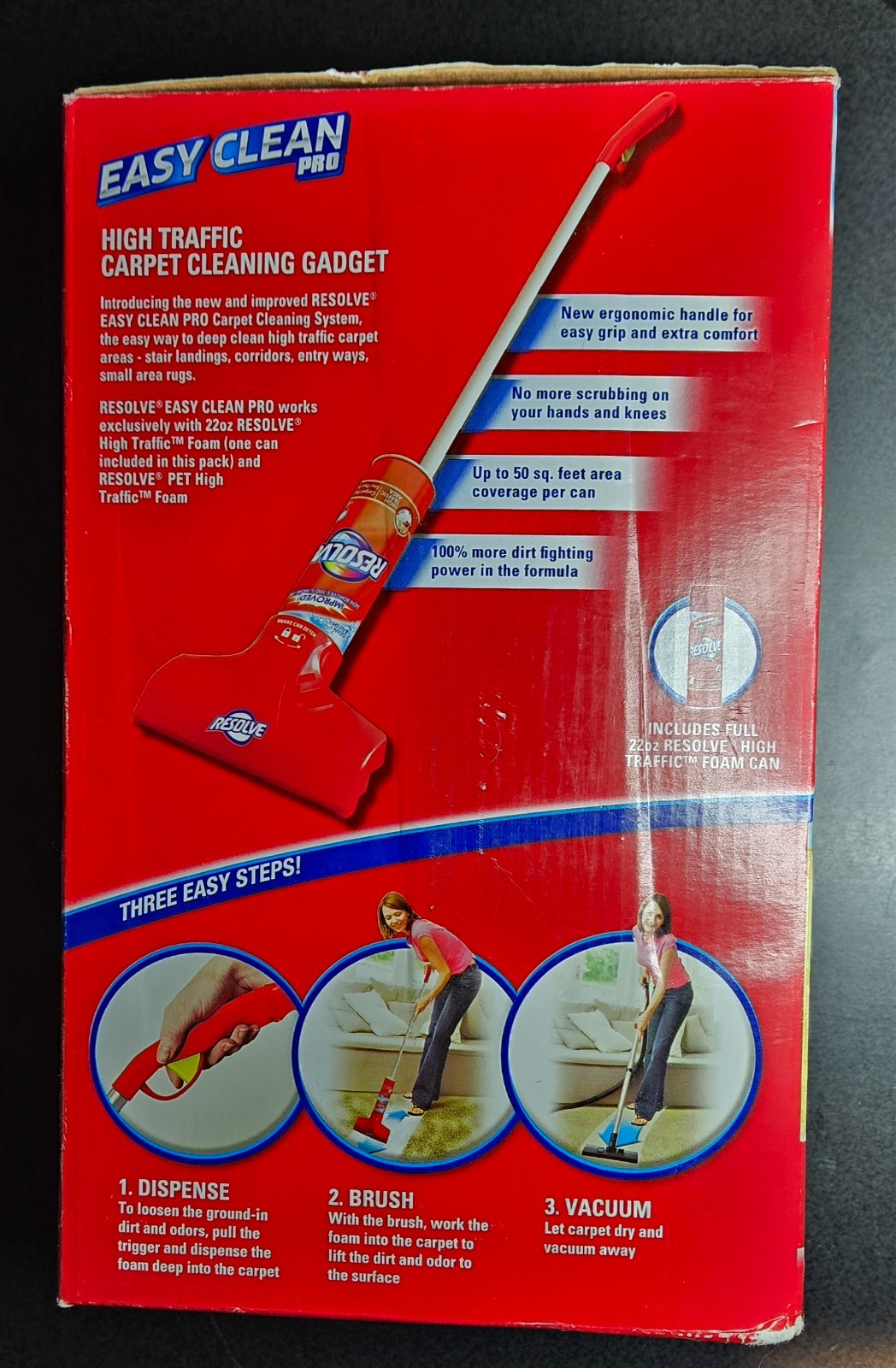 Resolve Easy Clean Pro Carpet Cleaner Gadget + Foam Refill NEW & FACTORY SEALED!