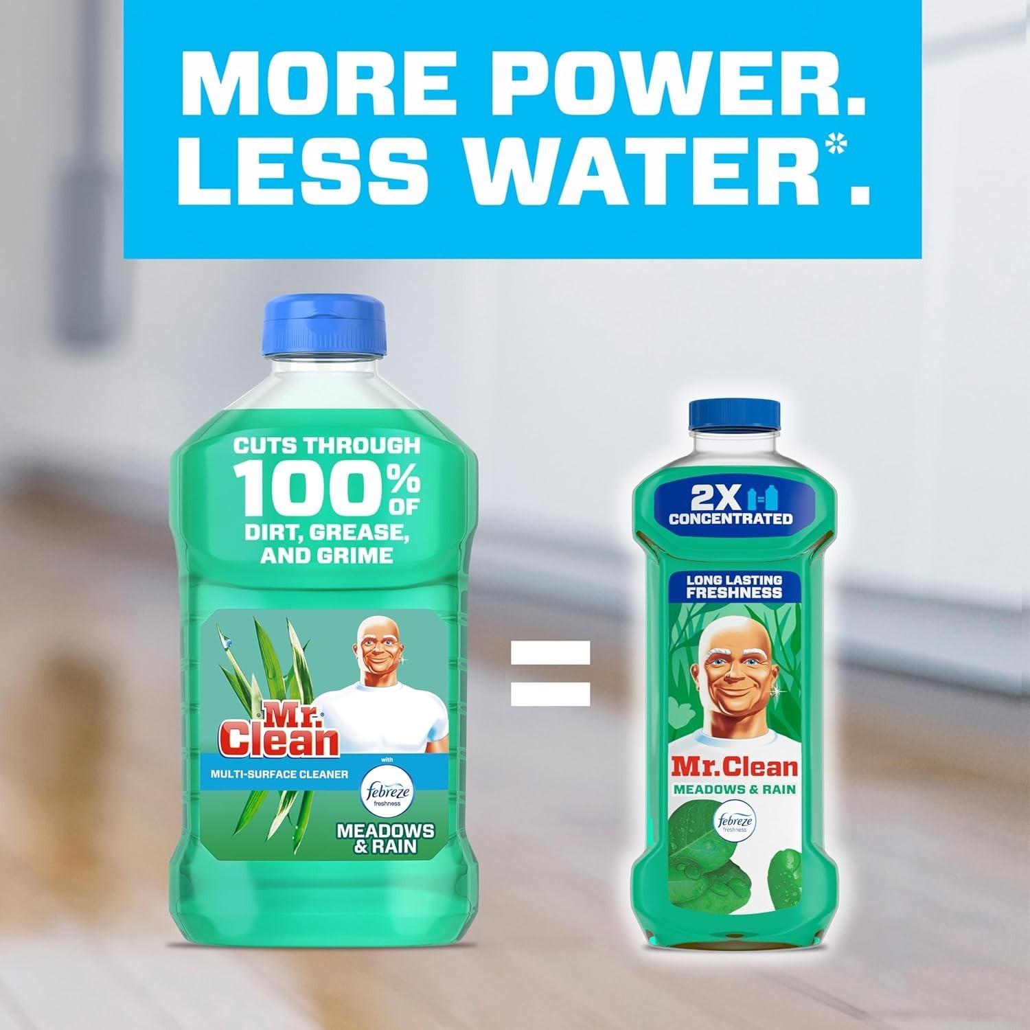 Mr. Clean 2X Concentrated Multi Surface Cleaner With Lemon Scent, (41 fl oz) US