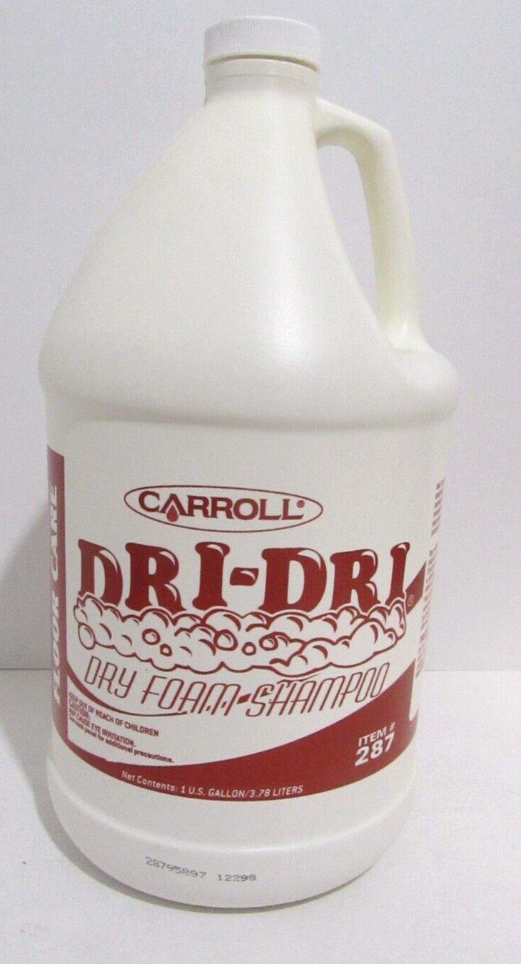 1 Gallon Carroll Dri Dri Dry Foam Carpet and Upholstery Shampoo