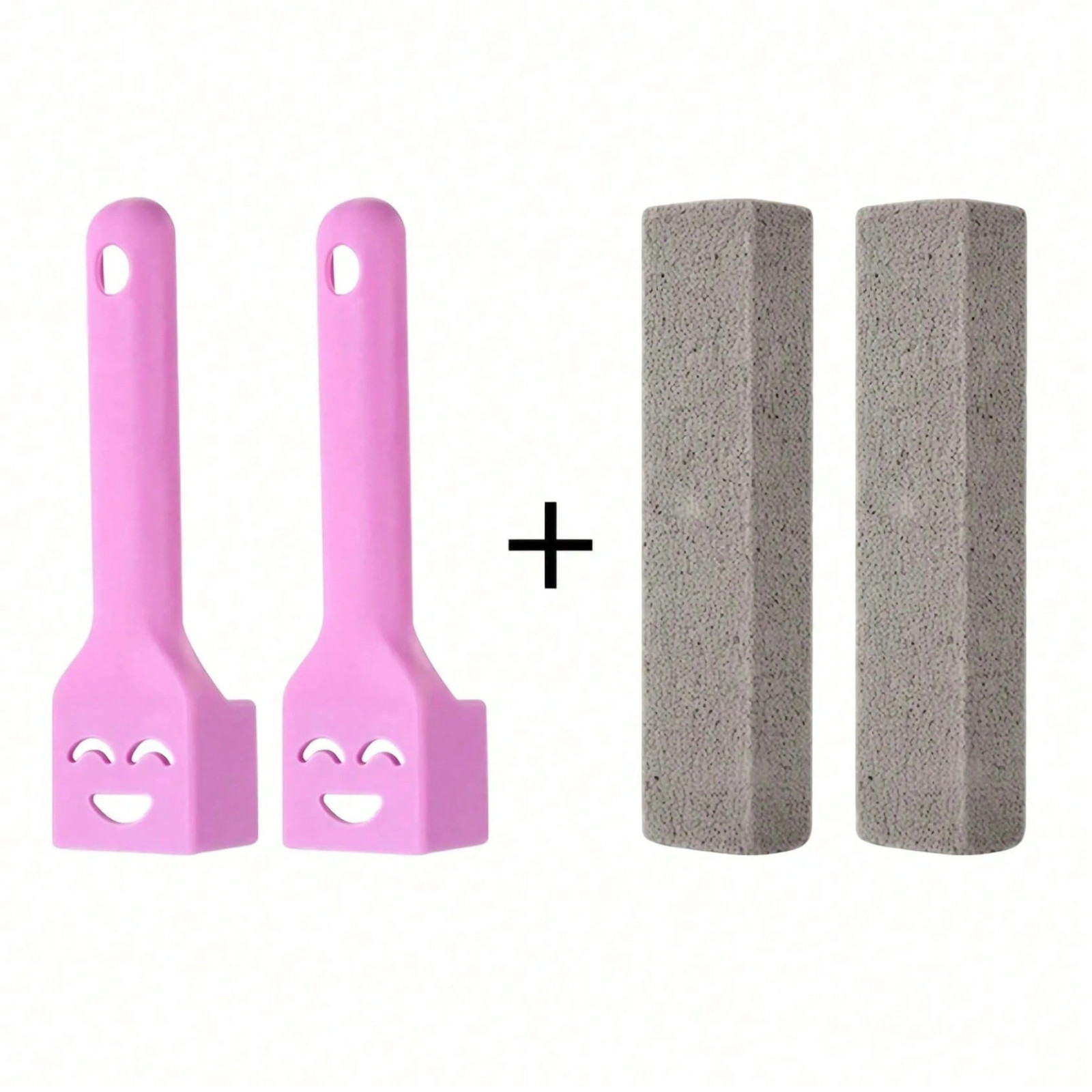 Pumice Stone Cleaning Brush with Replaceable Handle Hard Water Stain Remover US