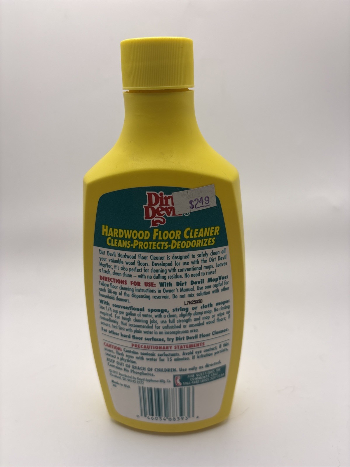 Dirt Devil Vintage 1997 Hardwood Floor Cleaner NOS 1 Pint Advertising
