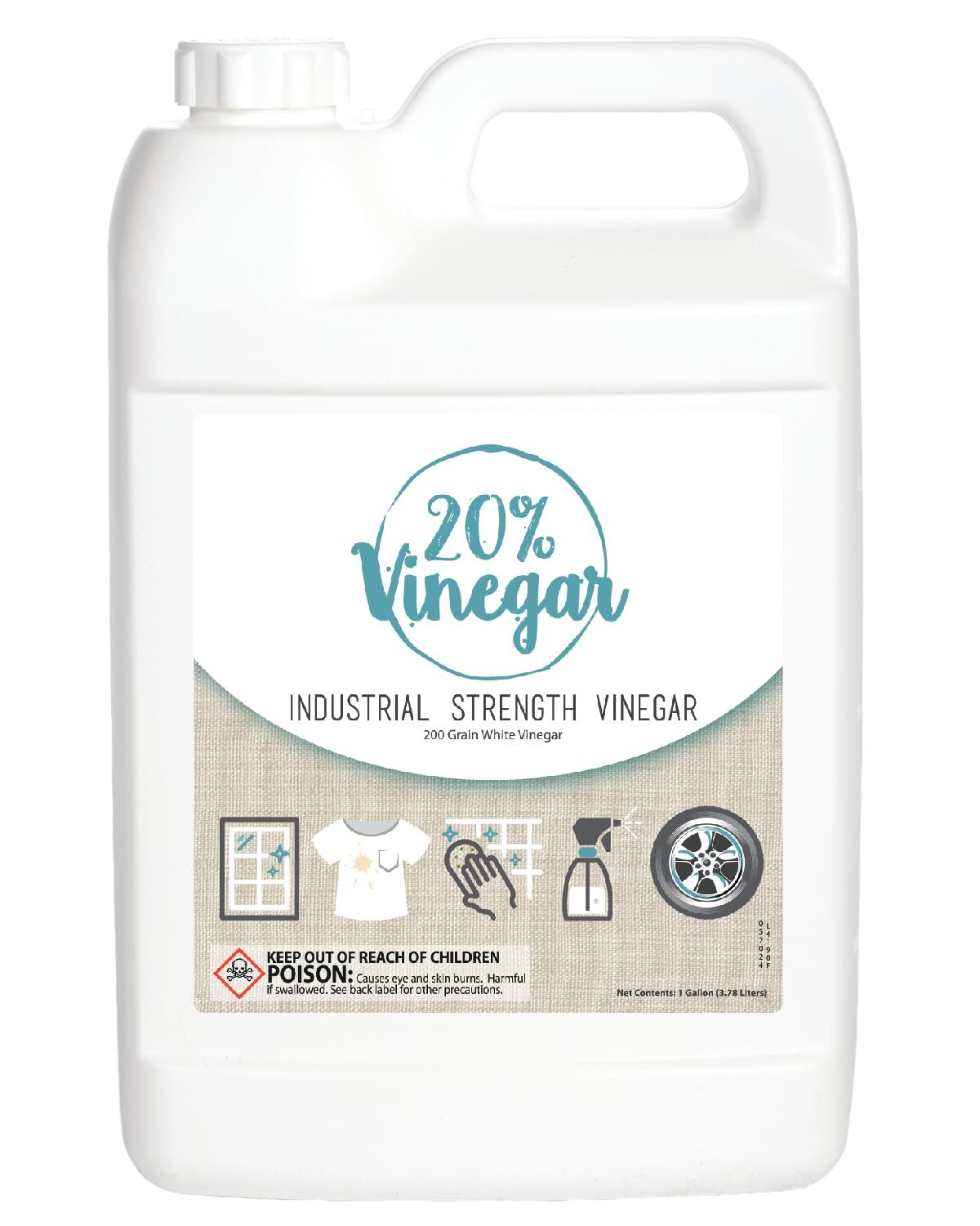 20% White Vinegar – 200 Grain Vinegar Concentrate – 1 Gallon of Natural and S…