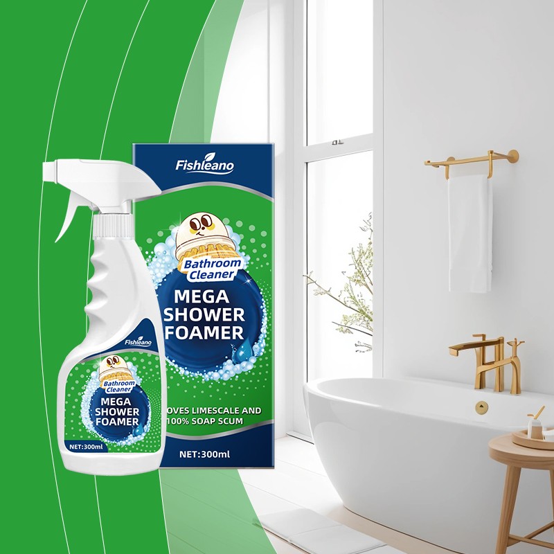 FISHLEANO Powerful Bathroom Foam Cleaner Bathtub & Tile Sterilizing Yellow Stain