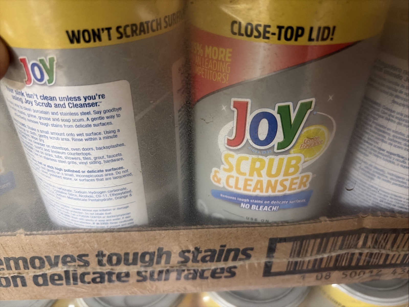 Joy Lemon Scent Scrub &Cleanser 15 oz Powder Won’t Scratch Surfaces 12/PK
