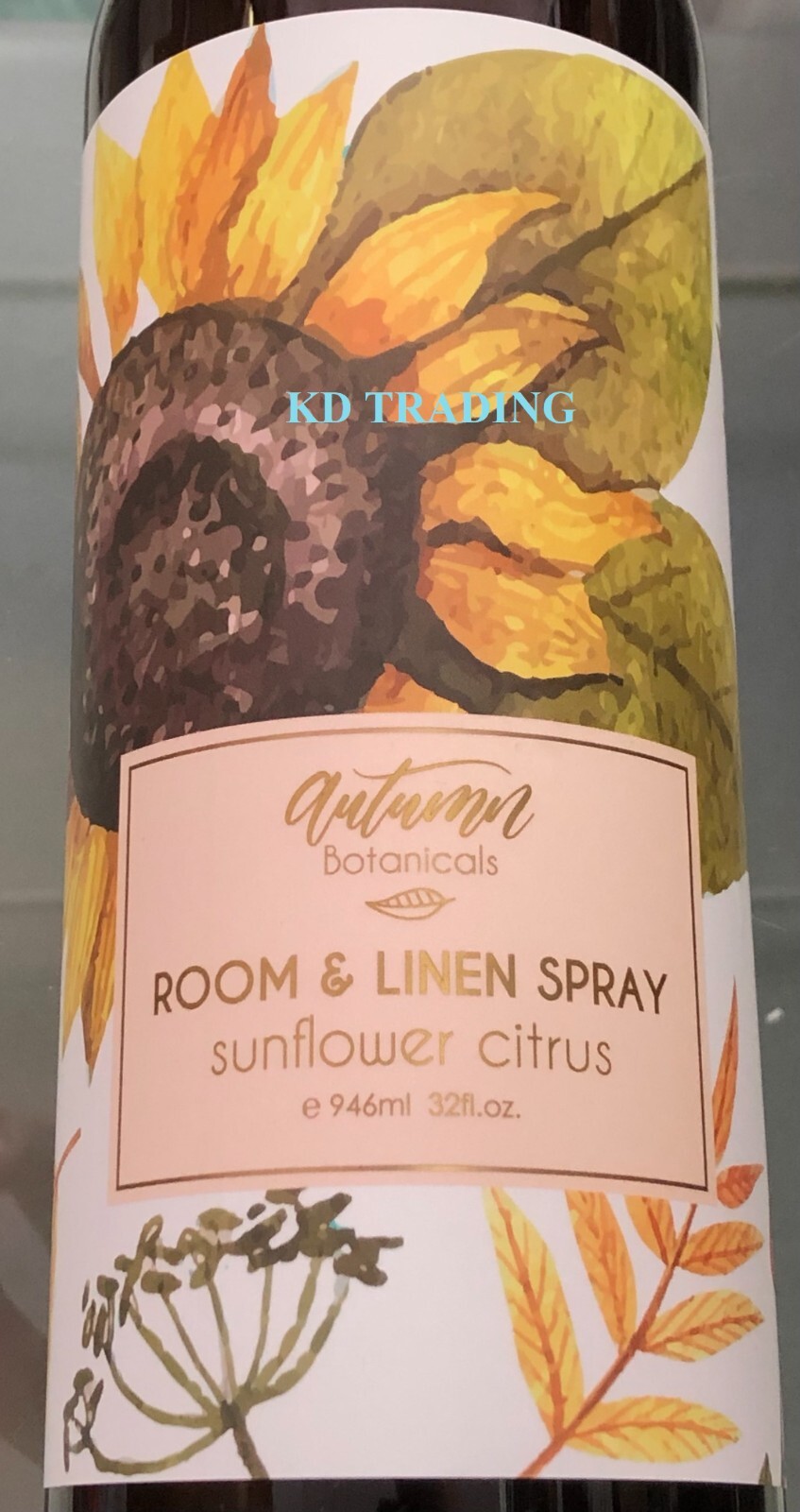 (2-Pack) AUTUMN BOTANICALS Odor Eliminator ROOM LINEN SPRAY~ SUNFLOWER CITRUS