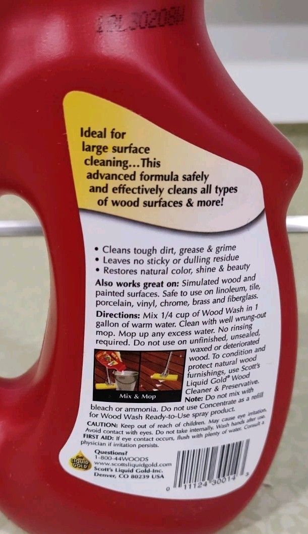 Scott’s Liquid Gold Wood Wash Concentrate Floor Cleaner Discontinued Sealed