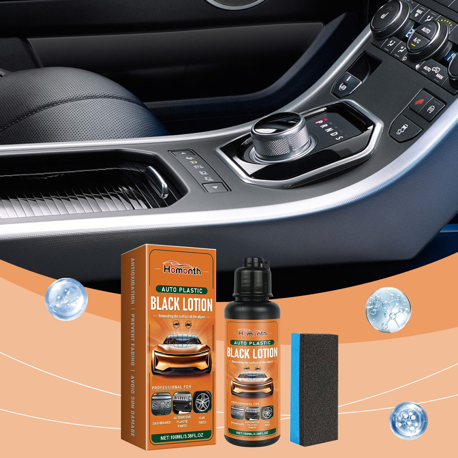 Auto Plastic Black Lotion, Black Lotion Auto Plastic, Plastic Restorer for Cars