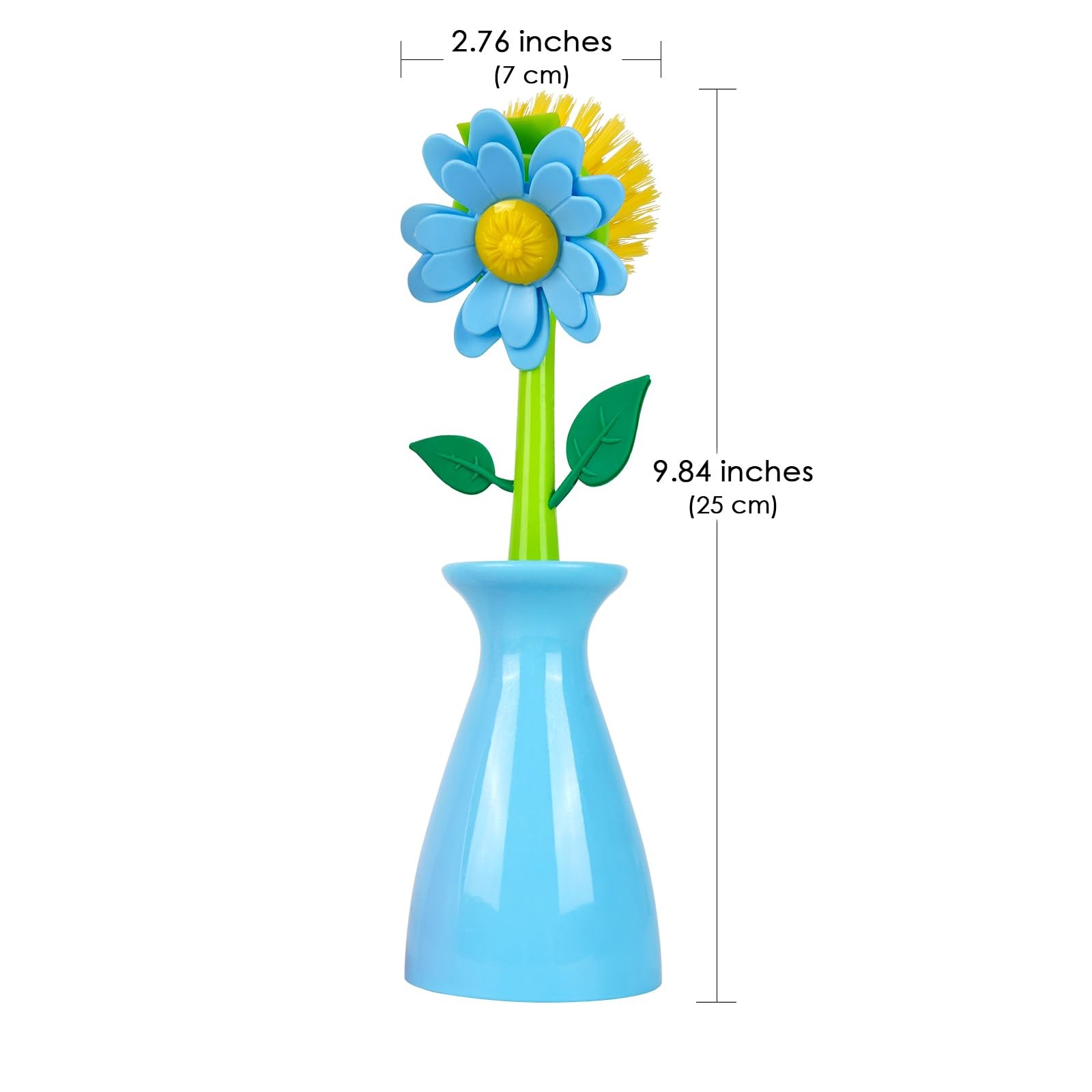 Long Handle Vegetable and Fruit Brush, Florganic Dish Brush with Vase, Long H…