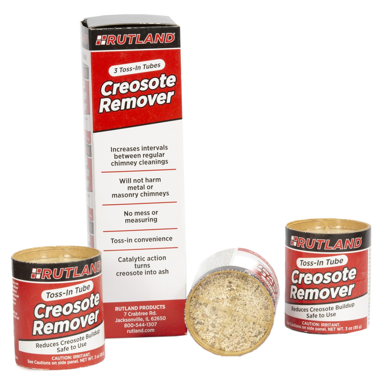 RUTLAND Creosote , Toss-In Canisters for Fireplaces & Wood Stoves, Easy Creos…