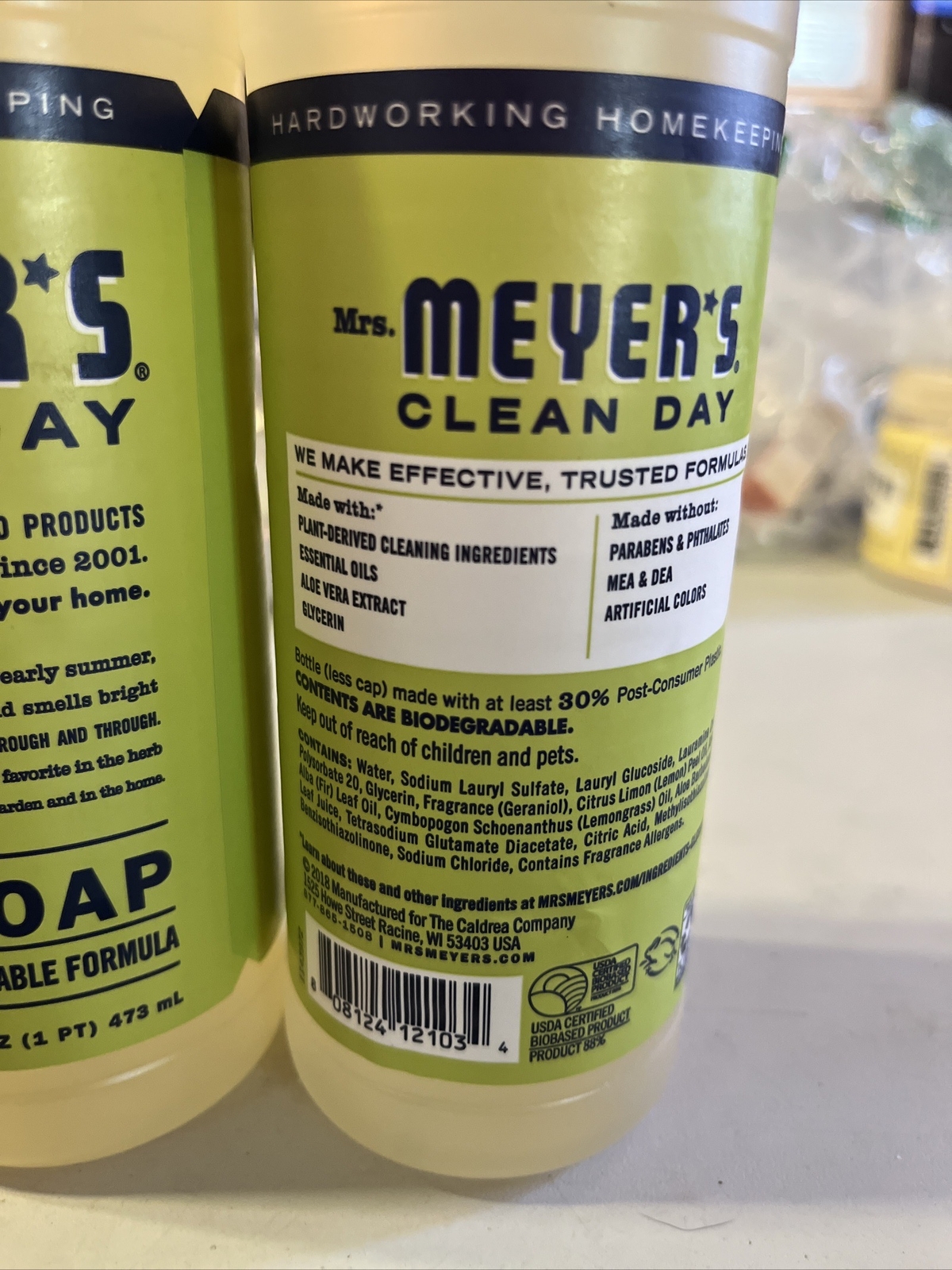 Mrs. Meyer’s (2 PK) Clean Day Dish Soap 16 fl oz Lemon Verbena Scented