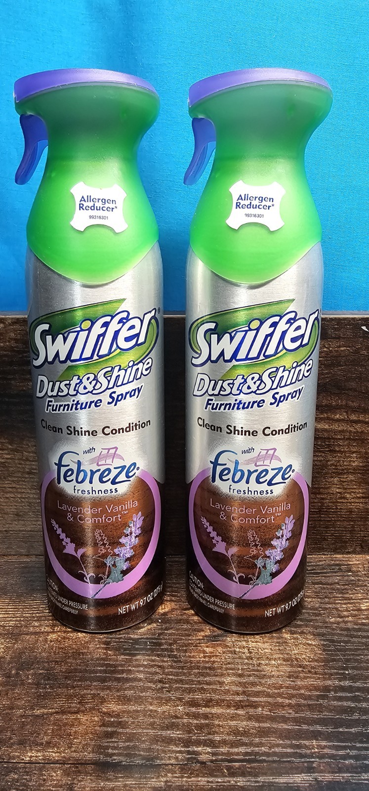 2 Swiffer Dust & Shine MULTI SURFACE Spray Febreze Lavender Vanilla Discontinued
