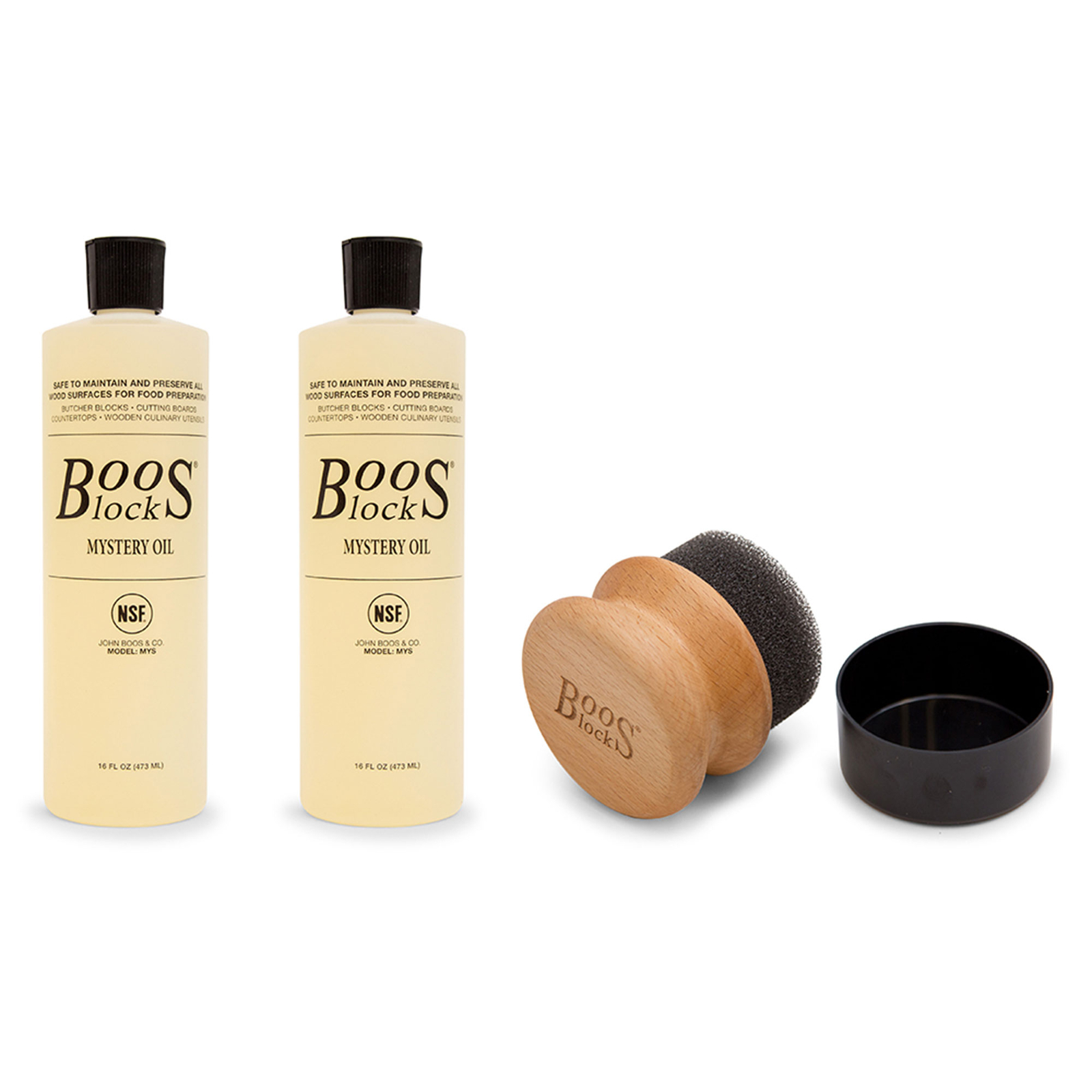 John Boos 2-Piece Wood Cutting Board Care Set with Oil and Applicator
