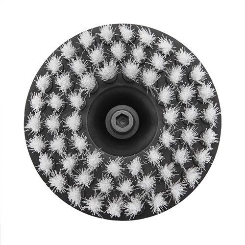 (2-Pcs) 5 inch drill brush Medium & Soft scrub combo car wall tile leather clean
