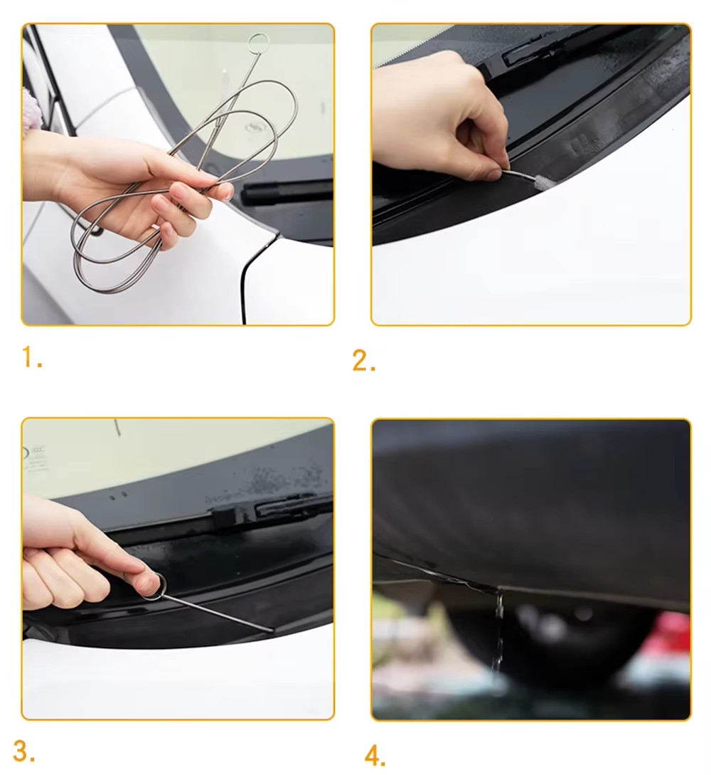 1.6M Car Drain Dredge Cleaning Scrub Brush for Audi A3 8V 8P A4 A5 A6 A7 Q2 Q3 Q