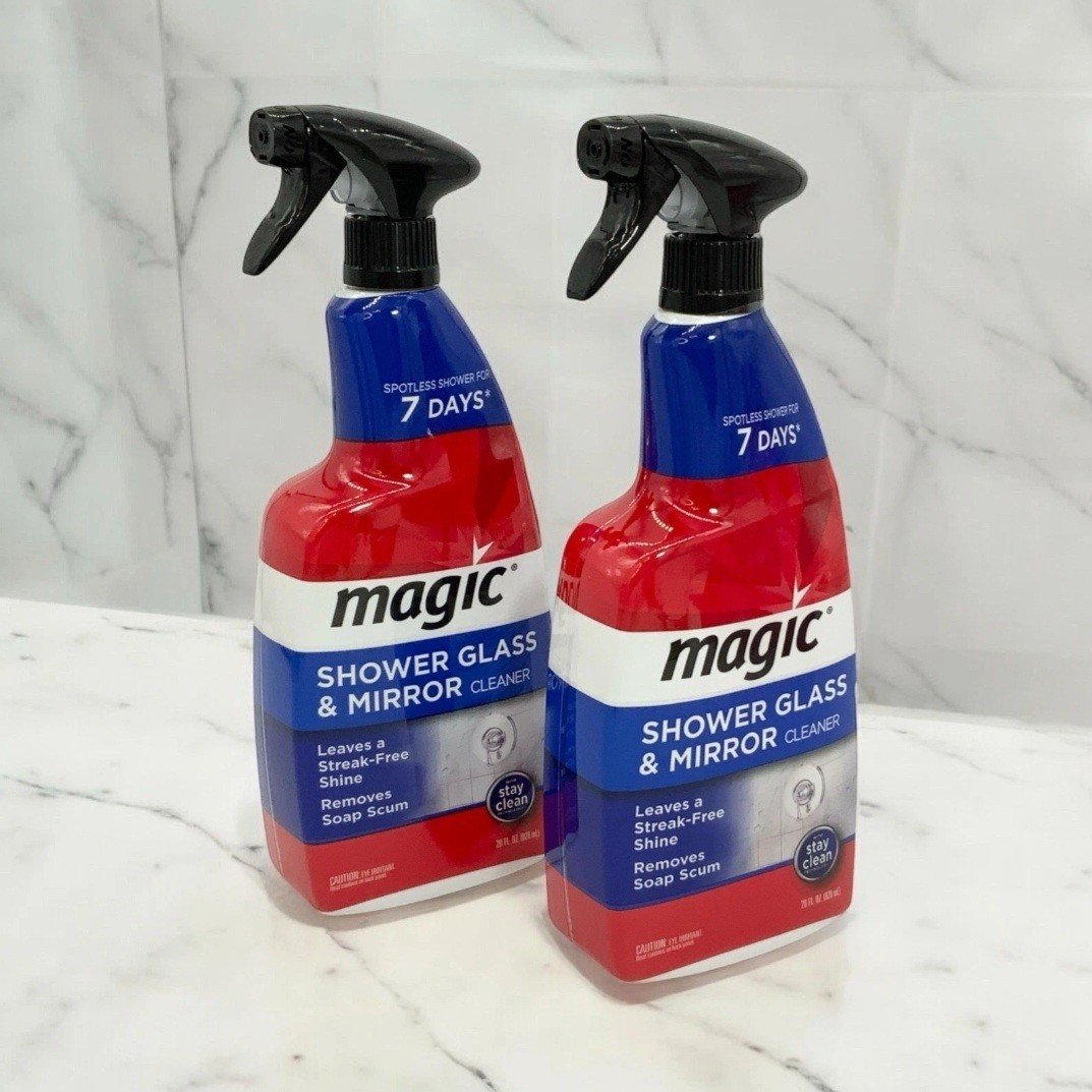 Magic Shower Glass & Mirror Glass Cleaning Spray Streak Free Shine – 2 Bottles!