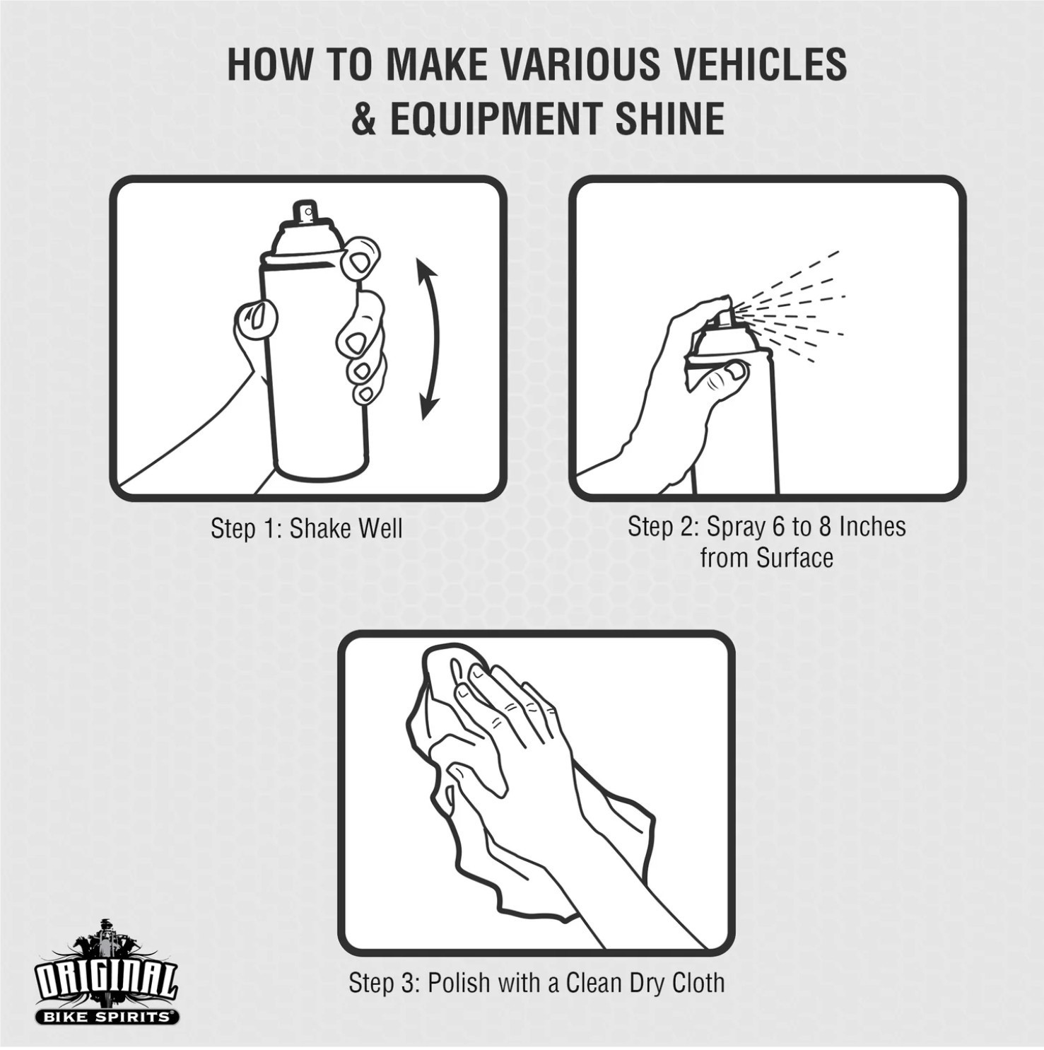 ZEP Original Bike Spirits Aerosol Spray Cleaner Polish, 14 oz (Choose Quantity)