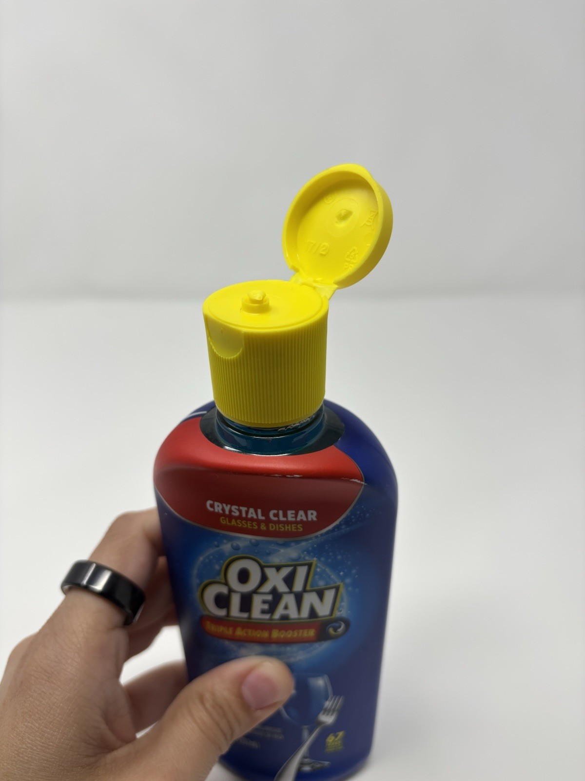 Oxi Clean Triple Action Booster Crystal Clear 67 Loads 7 Fl Oz BROKEN CAP