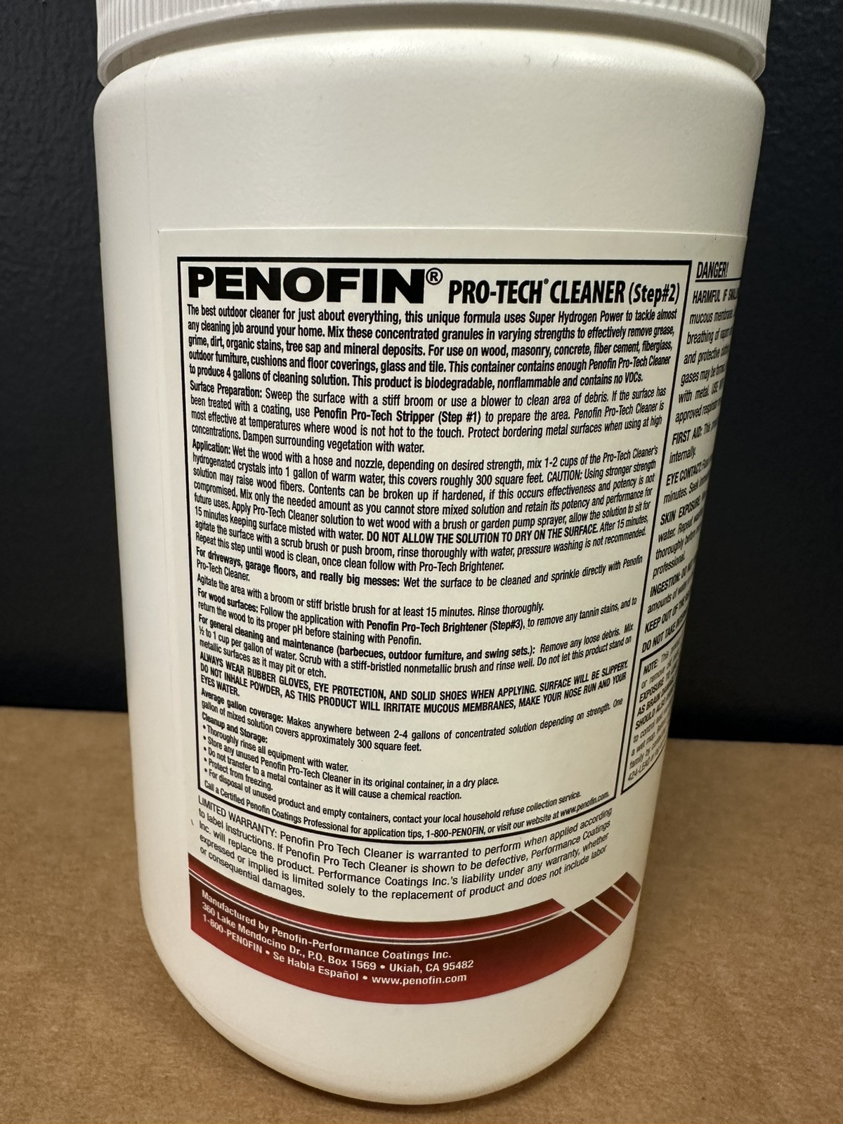 Penofin Pro-Tech WoodCleaner Step 2, 1 Qt Concentrate