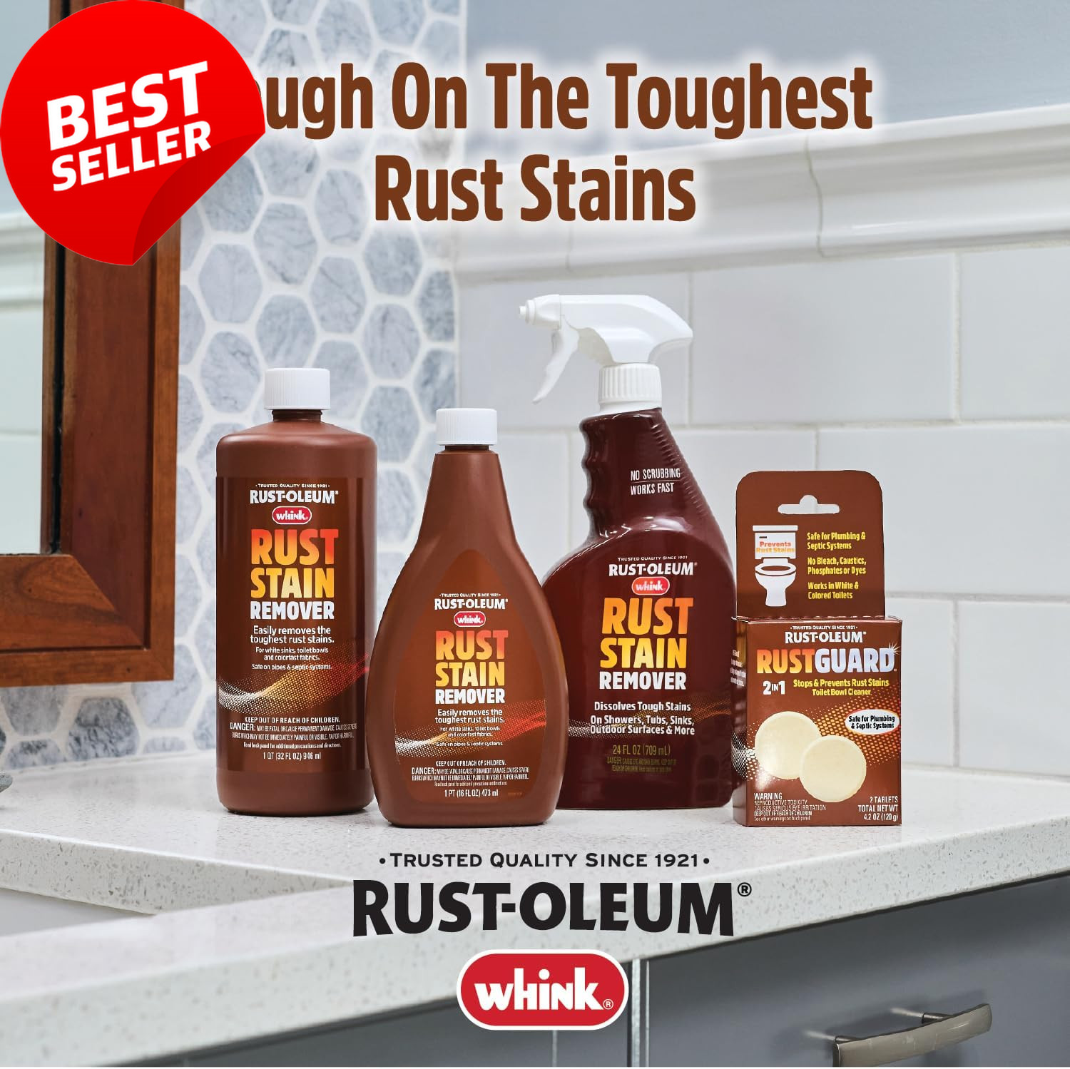 Whink Rust Stain Remover for Toilets, Sinks, Fabrics & Carpets | 32 Oz