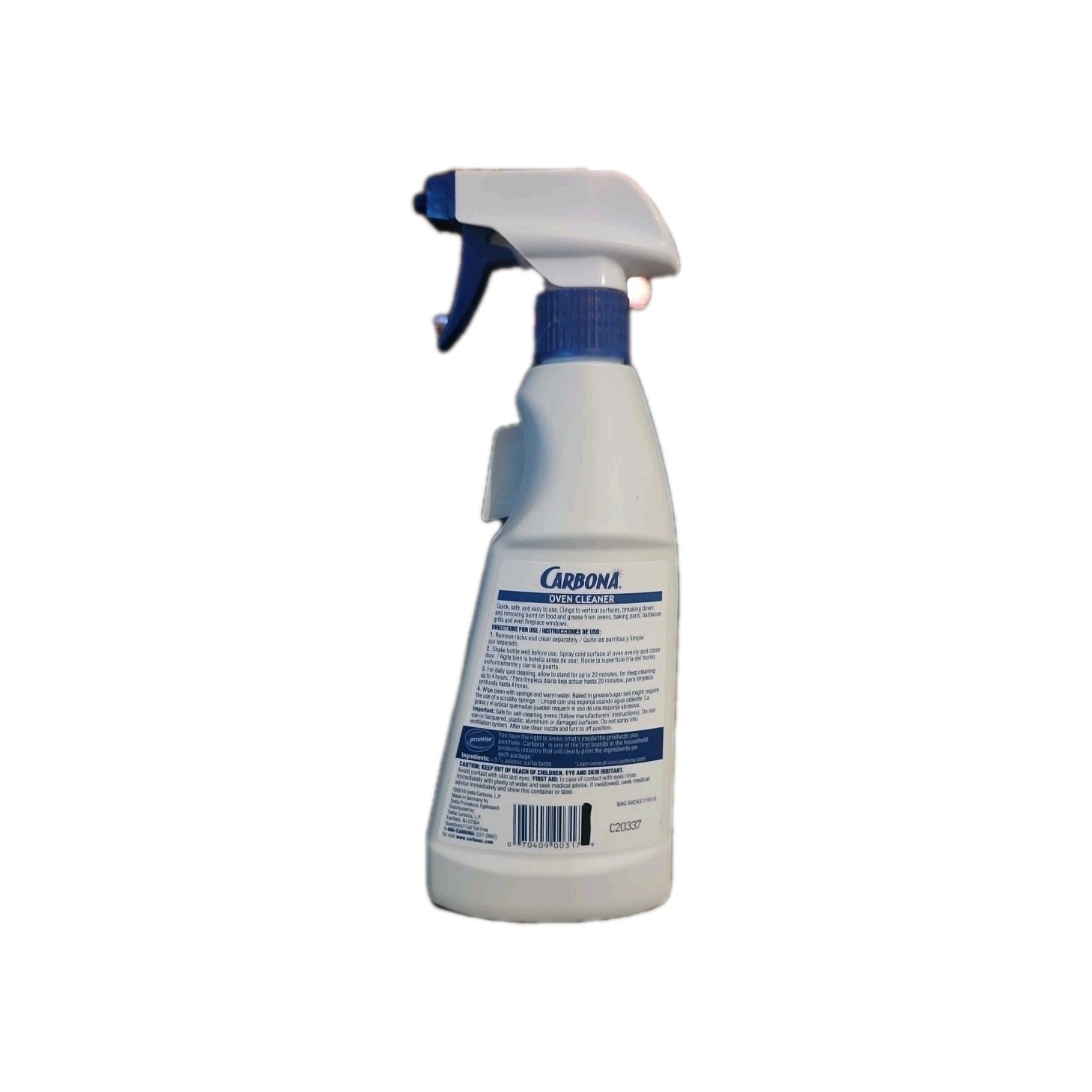 CARBONA Oven Grill Cleaner Tough Grease Grime Remover Fume Free 16.8 oz Spray
