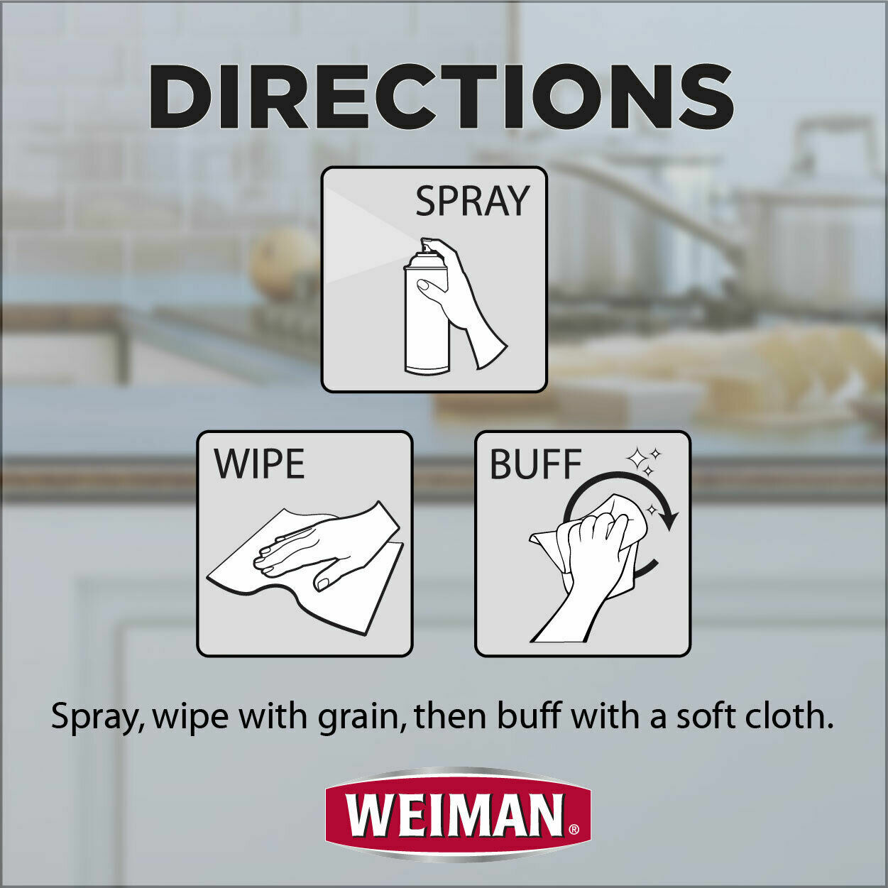 (2-Pack) WEIMAN Stainless Steel Appliances Stoves Ranges CLEANER & POLISH 17oz