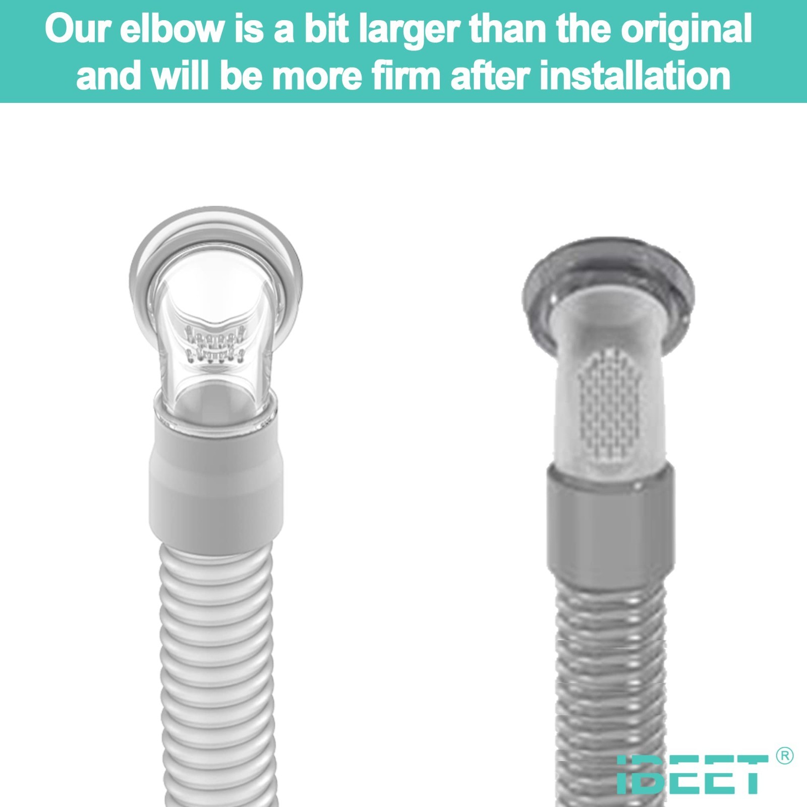 Short Tube Assembly for CPAP, Hose Supplies with Swivel & Elbow Connector