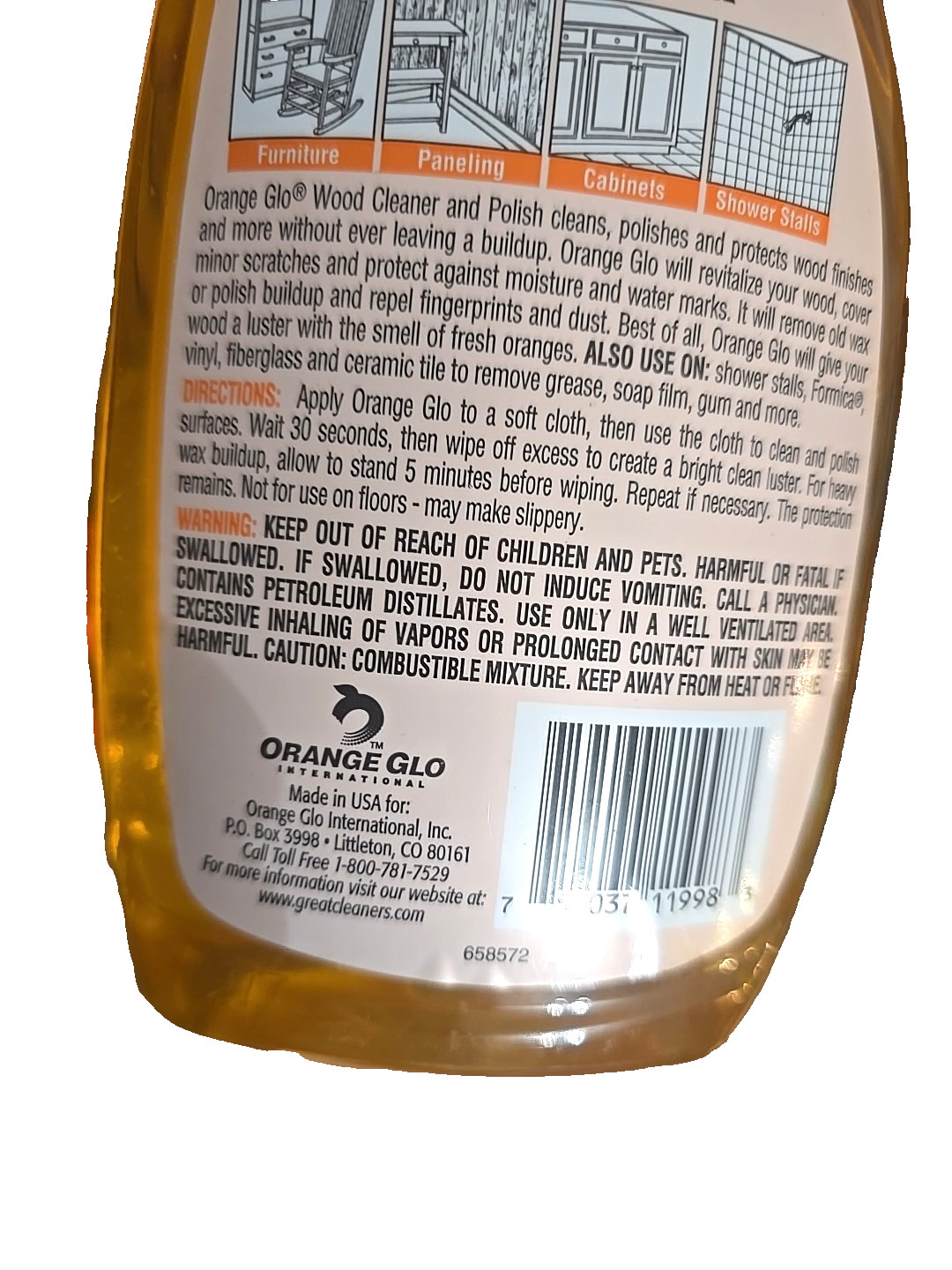NOS 2002 Orange Glo Wood Cleaner 160x -Full sealed w/spray Nozzle-Littleton USA