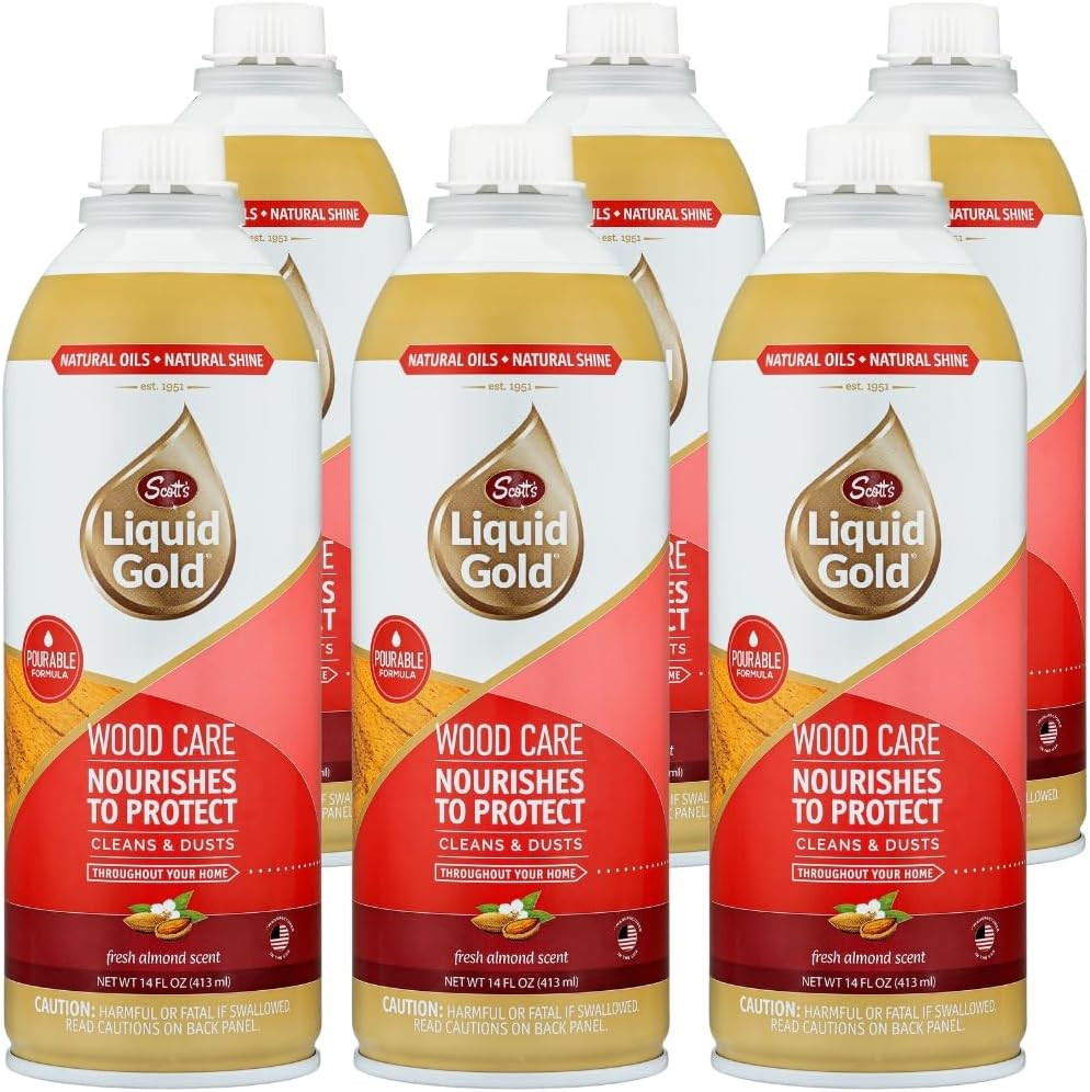 Pourable Wood Cleaner and Polish (Non-Aerosol), 14 Oz, Six Pack