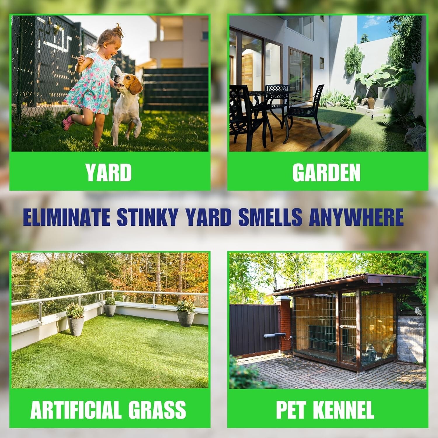SMELLEZE Eco Yard & Concrete Smell Removal Deodorizer: 50 lb. Granules Rid Odor