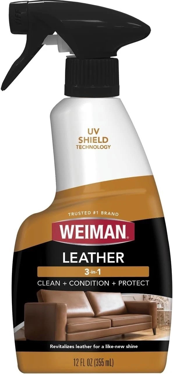 All-in-One Leather Cleaner & Conditioner – Residue-Free UV Protection (12 Fl Oz)