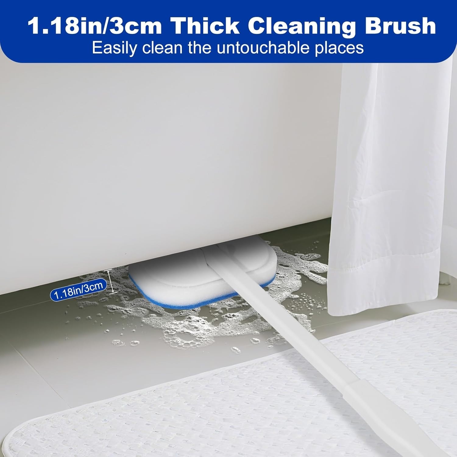 Multi-Functional Shower Brush Kit for Efficient Bathroom, Kitchen & Car Cleaning