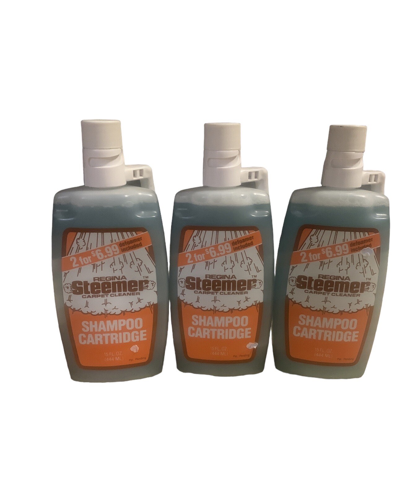 Regina Steemer Carpet Cleaner Shampoo Cartridge 15oz each Lot of 3