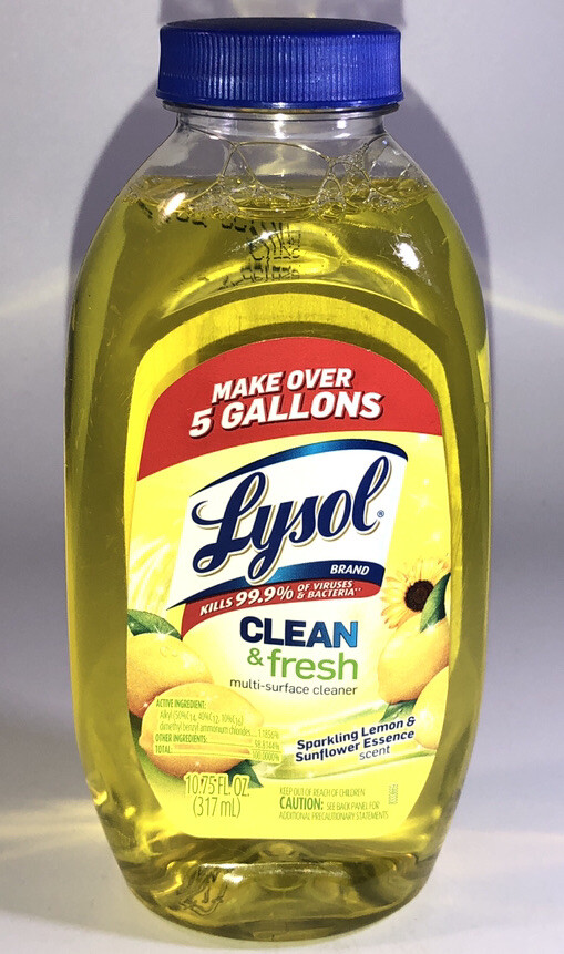 100 Bottles 10.75oz Ea Lysol Clean & Fresh Multi-Surface Cleaner,Lemon/Sunflower