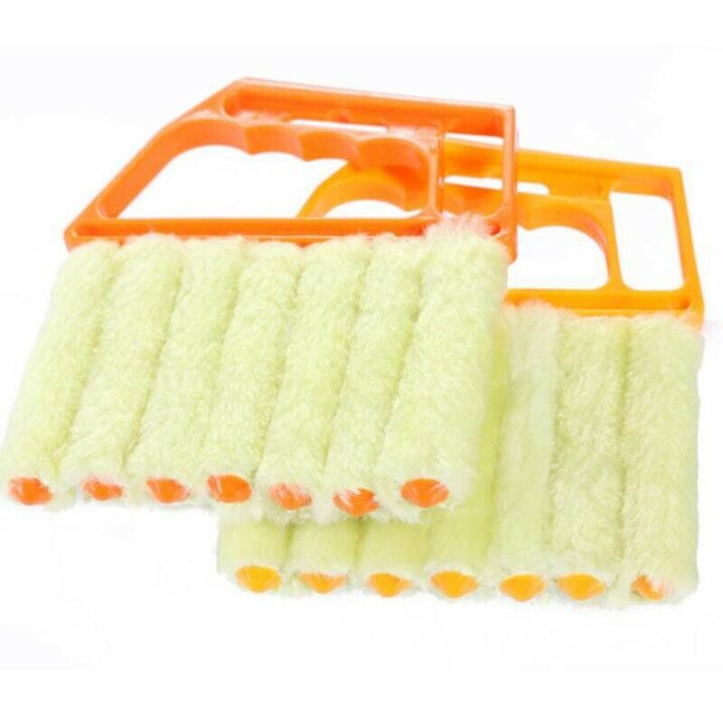 2X Microfibre Venetian Blind Brush Window Air Condition Duster Dirt Clean