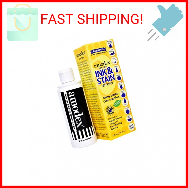 Amodex Products Inc 104 Liquid Ink & Stain Remover 4oz, Fresh and Clean